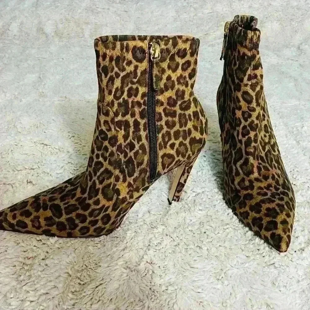 Good American Leopard Icon Bootie NWT Animal Print Stiletto